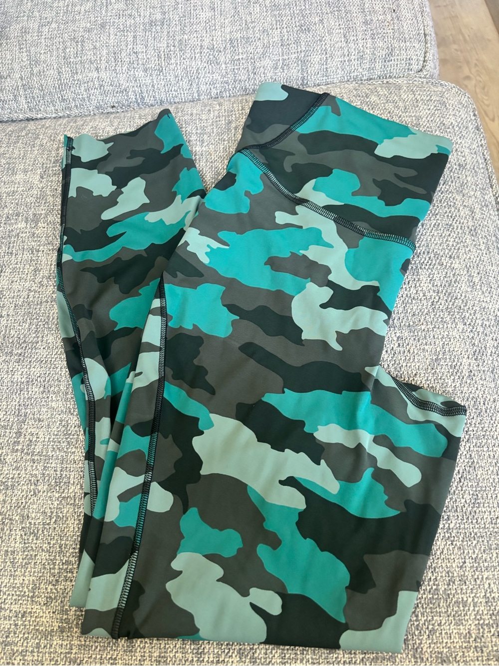 lululemon athletica Teal and Black Camo Leggings
